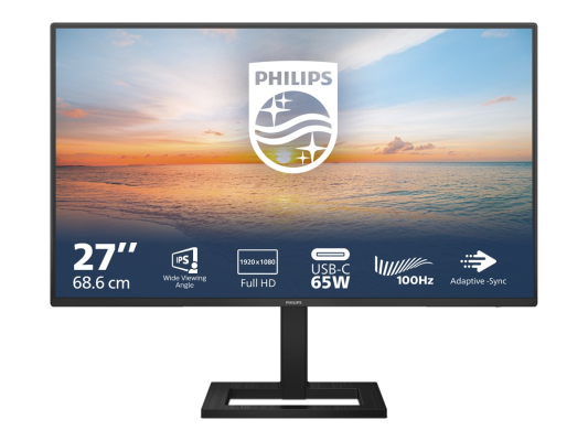 Philips | 27E1N1300AE / 00 | 27 " | IPS | 16:9 | 100 Hz | 4 ms | 1920 x 1080 pixels | 250 cd / m² | HDMI ports quantity 1 | Warranty 36 month(s)