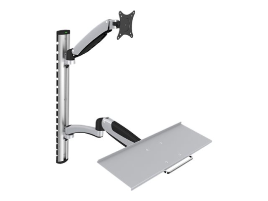 Digitus | Wall mount | Workstation | Adjustable Height, Tilt, Swivel | 27 " | Maximum weight (capacity) 6 kg | Silver