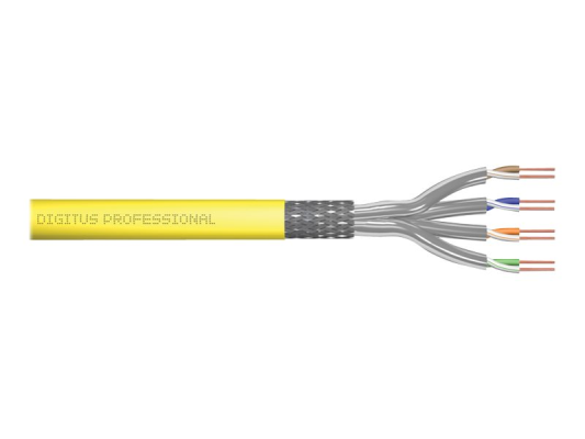 Digitus | Cat 7A class FA, S / FTP, Twisted Pair installation cable, simplex, 1500 MHz | DK-1744-A-VH-10-P