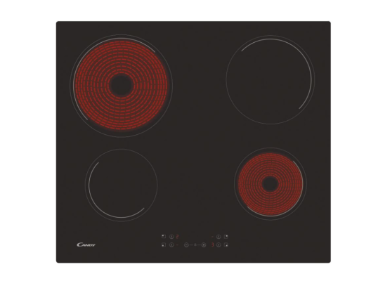 Candy | Hob | CH64CCB / 4U2 | Vitroceramic | Number of burners / cooking zones 4 | Touch | Black