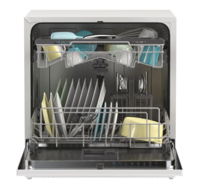 Dishwasher | CP 8F9FFW | Free-standing | Width 55 cm | Number of place settings 8 | Number of programs 8 | Energy efficiency class F | Display | White