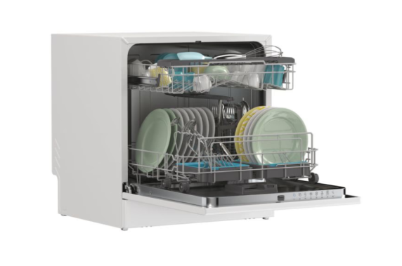 Dishwasher | CP 8F9FFW | Free-standing | Width 55 cm | Number of place settings 8 | Number of programs 8 | Energy efficiency class F | Display | White