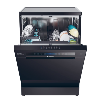 Dishwasher | CF 5C6F0B | Free standing | Width 59.7 cm | Number of place settings 15 | Number of programs 8 | Energy efficiency class C | Display | Black