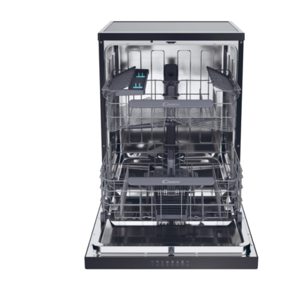 Dishwasher | CF 5C6F0B | Free standing | Width 59.7 cm | Number of place settings 15 | Number of programs 8 | Energy efficiency class C | Display | Black