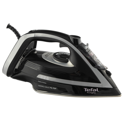 TEFAL | FV8062 Puregliss | Steam Iron | 3000 W | Water tank capacity 0.27 ml | Continuous steam 50 g / min | Steam boost performance 280 g / min | Black / Grey