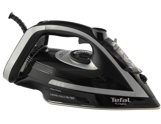 TEFAL | FV8062 Puregliss | Steam Iron | 3000 W | Water tank capacity 0.27 ml | Continuous steam 50 g / min | Steam boost performance 280 g / min | Black / Grey