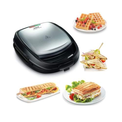 TEFAL Sandwich Maker | SW342D38 | 700 W | Number of plates 3 | Black / Stainless Steel