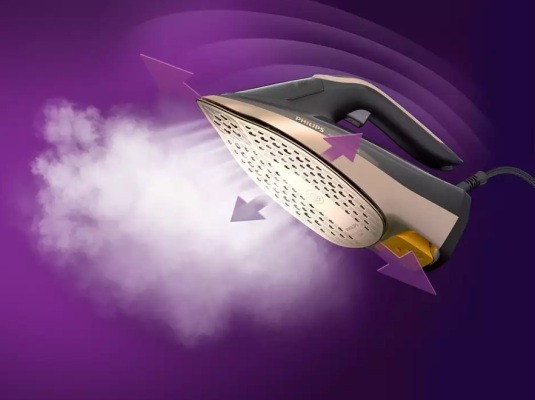 Philips | Azur DST8041 / 80 | Steam Iron | 3000 W | Water tank capacity 350 ml | Continuous steam 80 g / min | Steam boost performance 260 g / min | Black / Gold