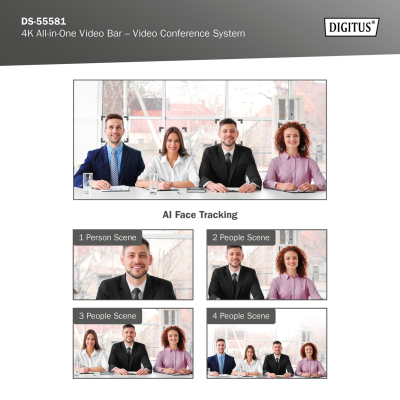 Digitus | 4K All-in-One Video Bar - Video Conference System | DS-55581