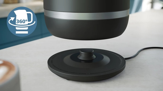 Philips | Double-walled Kettle | HD9396 / 90 7000 series | Electric | 2200 W | 1.7 L | Metal | 360° rotational base | Black