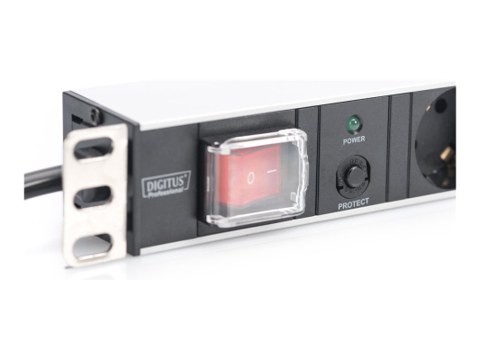 Digitus Aluminum outlet strip with overload protection | DN-95403 | Sockets quantity 7