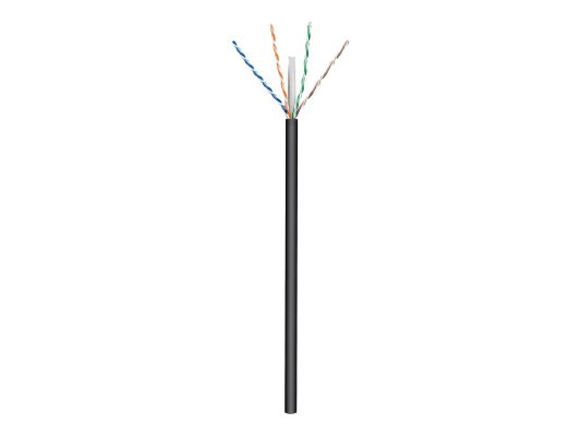 Goobay Outdoor Network Cable | CAT 6 U / UTP | AWG 24 / 1 | Cable length: 100 m | Black