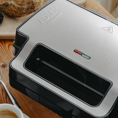 Adler Sandwich maker 2 in 1 | AD 3073 | 1000 W | Number of plates 2 | Stainless Steel / Black