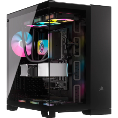 Corsair | Dual Chamber PC Case | 6500X | Black / Obsidian Aluminum | Mid-Tower | Power supply included No