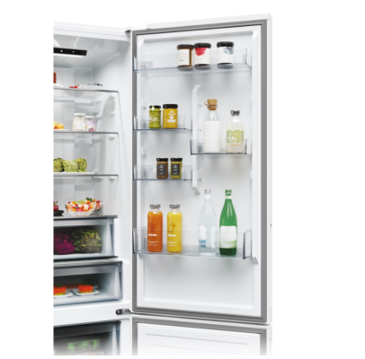 Candy Refrigerator | CNCQ2T620EW | Energy efficiency class E | Free standing | Combi | Height 205 cm | No Frost system | Fridge net capacity 289 L | Freezer net capacity 120 L | Display | 38 dB | White