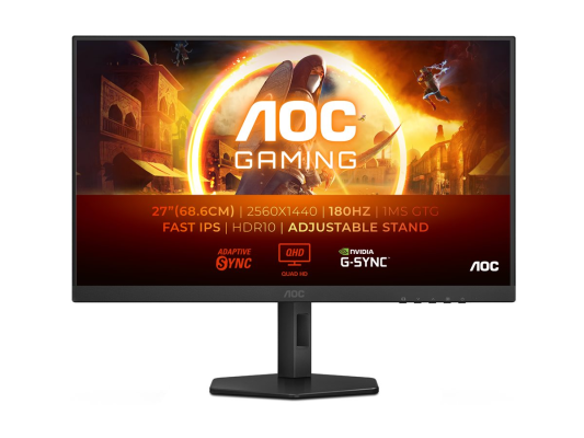 AOC | Q27G4XF | 27 " | IPS | 16:9 | 180 Hz | 1 ms | 2560 x 1440 pixels | 300 cd / m² | HDMI ports quantity 1 | Black | Warranty 36 month(s)