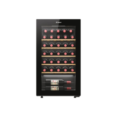 Candy | Wine Cooler | 438063 | Energy efficiency class G | Free standing | Bottles capacity 34 | Black