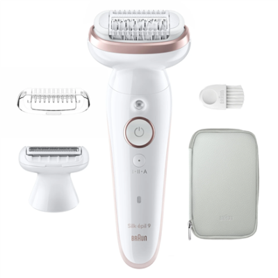 Braun Epilator | SES9-030 Silk épil 9 | Operating time (max) 50 min | Number of power levels 2 | Wet & Dry | White / Rose