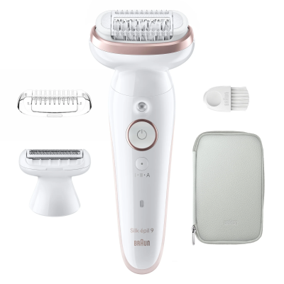 Braun Epilator | SES9-030 Silk épil 9 | Operating time (max) 50 min | Number of power levels 2 | Wet & Dry | White / Rose