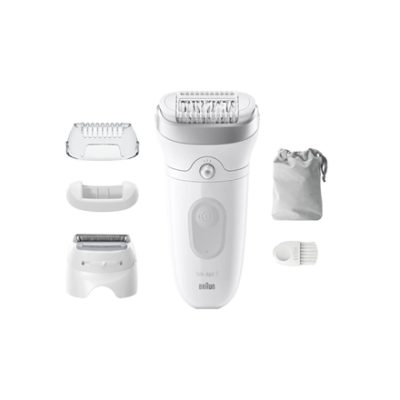 Braun Epilator | SE7-041 Silk épil 7 | Number of power levels 2 | Wet & Dry | White / Silver