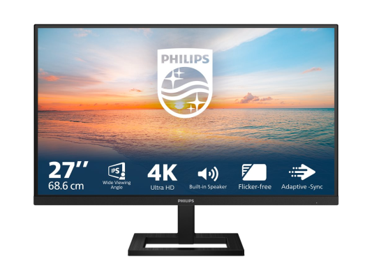 Philips | 27E1N1800AE / 00 | 27 " | IPS | 16:9 | 60 Hz | 4 ms | 3840 x 2160 pixels | HDMI ports quantity 2 | Black