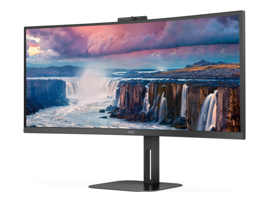 AOC | CU34V5CW / BK | 34 " | VA | 21:9 | 100 Hz | 4 ms | 3440 x 1440 pixels | HDMI ports quantity 1
