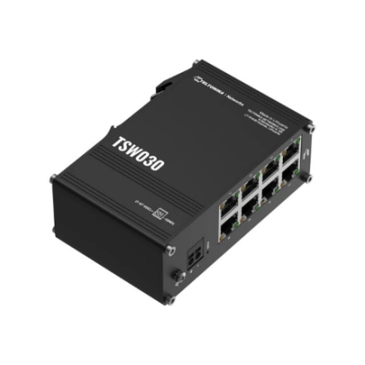 Teltonika Switch | TSW030 | Unmanaged | DIN rail mountable | 10 / 100 Mbps (RJ-45) ports quantity 8 | Power supply type 2-pin industrial DC power socket