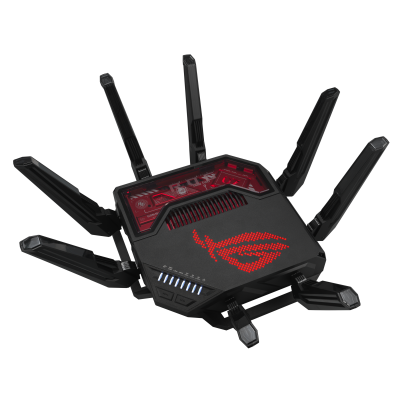 WiFi 7 Tri-band Gaming Router | ROG Rapture GT-BE19000 | 802.11ax | 10 / 100 / 1000 Mbit / s | Ethernet LAN (RJ-45) ports 1 | Mesh Support Yes | MU-MiMO Yes | 4G / 5G | Antenna type External