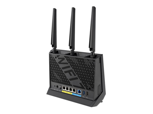 Wireless Wifi 7 Dual Band Gigabit Router | RT-BE86U | 802.11be | 6800 Mbit / s | Ethernet LAN (RJ-45) ports 5 | Mesh Support Yes | MU-MiMO No | 4G / 5G | Antenna type External / Internal | 2