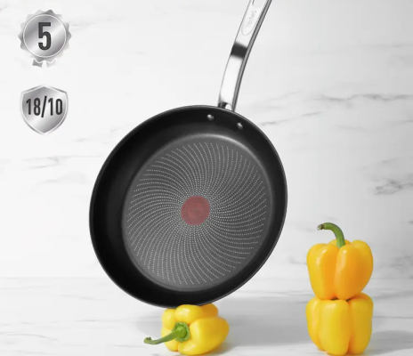 TEFAL | Frying Pan | B8170444 Intuition | Frying | Diameter 24 cm | Suitable for induction hob | Fixed handle | Black
