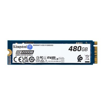 Kingston SSD | DC2000B | 480 GB | SSD form factor M.2 2280 | Solid-state drive interface PCIe NVMe Gen 4.0 (x4) | Read speed 7000 MB / s | Write speed 800 MB / s