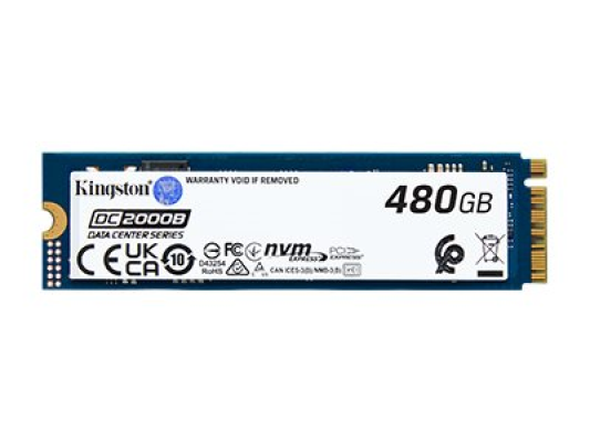 Kingston SSD | DC2000B | 480 GB | SSD form factor M.2 2280 | Solid-state drive interface PCIe NVMe Gen 4.0 (x4) | Read speed 7000 MB / s | Write speed 800 MB / s