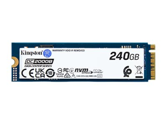 Kingston SSD | DC2000B | 240 GB | SSD form factor M.2 2280 | Solid-state drive interface PCIe NVMe Gen 4.0 (x4) | Read speed 4500 MB / s | Write speed 400 MB / s