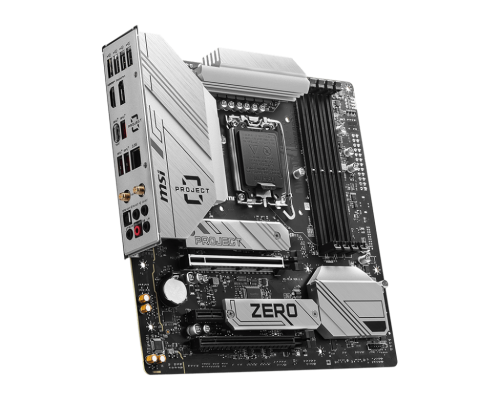 MSI B760M PROJECT ZERO | Processor family Intel | Processor socket LGA1700 | DDR5 | Supported hard disk drive interfaces SATA, M.2 | Number of SATA connectors 4