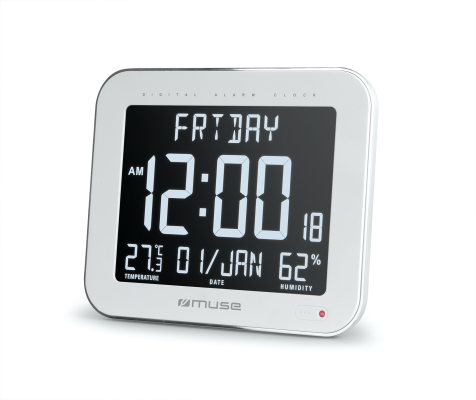 Muse | Wall Clock with Alarm Function | M-090 WMC | White