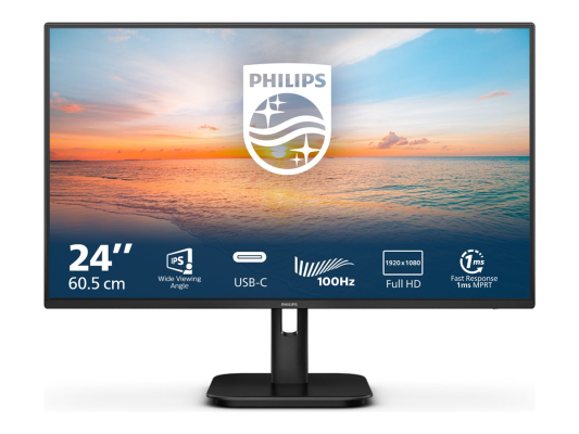 Philips | 24E1N1300A / 00 | 24 " | IPS | 16:9 | 100 Hz | 4 ms | 1920 x 1080 pixels | 250 cd / m² | HDMI ports quantity 1