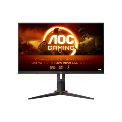 AOC | 27G2ZN3 / BK | 27 " | VA | FHD | 16:9 | 280 Hz | 1 ms | 1920 x 1080 pixels | 300 cd / m² | HDMI ports quantity 2