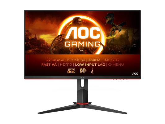AOC | 27G2ZN3 / BK | 27 " | VA | FHD | 16:9 | 280 Hz | 1 ms | 1920 x 1080 pixels | 300 cd / m² | HDMI ports quantity 2