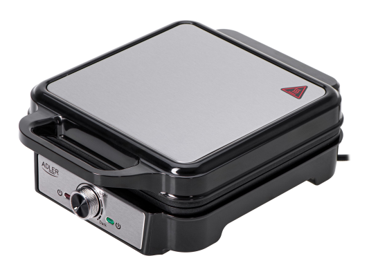Adler Waffle Maker | AD 3083 | 1800 W | Number of pastry 4 | Belgium | Silver / Black