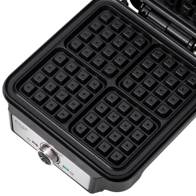 Adler Waffle Maker | AD 3083 | 1800 W | Number of pastry 4 | Belgium | Silver / Black