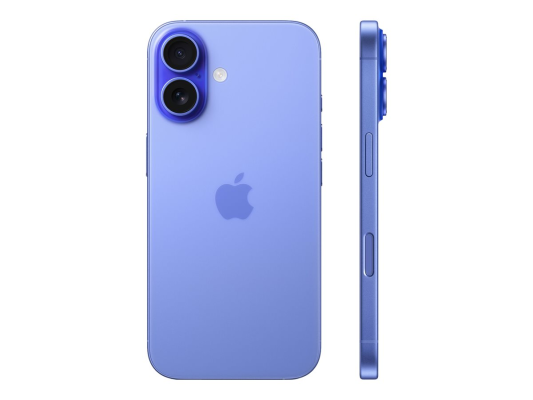 Apple iPhone 16 | Ultramarine | 6.1 " | Super Retina XDR display | 2556 x 1179 pixels | A18 | Internal RAM 8 GB | 256 GB | Dual SIM | 4G | Main camera resolution 48+12 MP | Secondary camera resolution 12 MP | iOS | 18