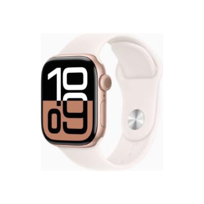 Apple Watch Series 10 | Smart watch | GPS (satellite) | Always-On Retina display | 42mm | Waterproof | Rose Gold