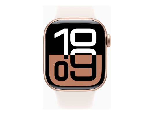 Apple Watch Series 10 | Smart watch | GPS (satellite) | Always-On Retina display | 42mm | Waterproof | Rose Gold