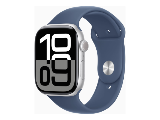Apple Watch Series 10 | Smart watch | GPS (satellite) | Always-On Retina display | 46mm | Waterproof | Silver