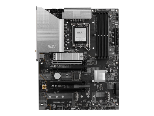 MSI PRO Z890-S WIFI | Processor family Intel | Processor socket LGA1851 | DDR5 UDIMM | Supported hard disk drive interfaces SATA, M.2 | Number of SATA connectors 4