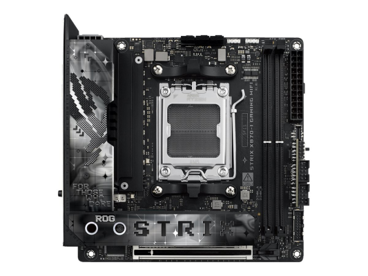 Asus | ROG STRIX X870-I GAMING WIFI | Processor family AMD | Processor socket AM5 | DDR5 DIMM | Supported hard disk drive interfaces SATA, M.2 | Number of SATA connectors 2