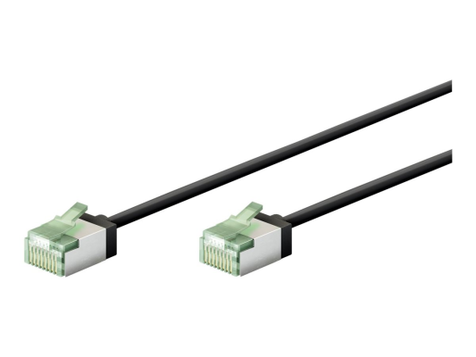 Goobay 74350 Ultra-Flexible CAT 8.1 Patch Cable, Slim, U / FTP, 0.15 m, Black | Goobay