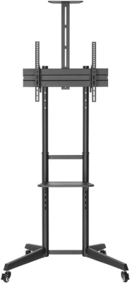 Goobay Floor stand | 59508 TV Presentation Stand Pro (Size L) | Adjustable Height, Tilt | 37-70 " | Black