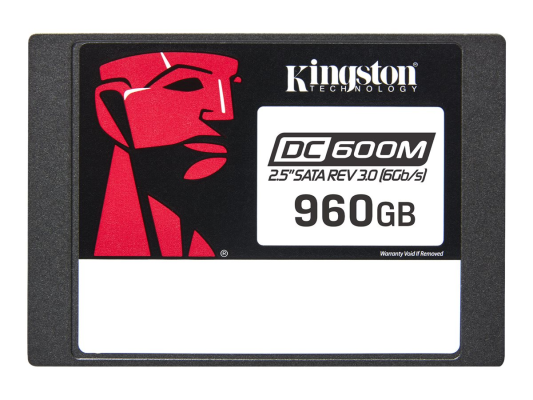 Kingston DC600M | 960 GB | SSD form factor 2.5" | Solid-state drive interface SATA Rev. 3.0 | Read speed 560 MB / s | Write speed 530 MB / s