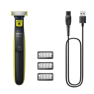 Philips Shaver | QP2724 / 10 OneBlade | Operating time (max) 45 min | Wet & Dry | NiMH | Black / Lime